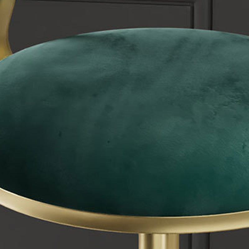 Glam Low Back Bar Stuhl Fußstütze Round Polstered Counter Heighing Stool