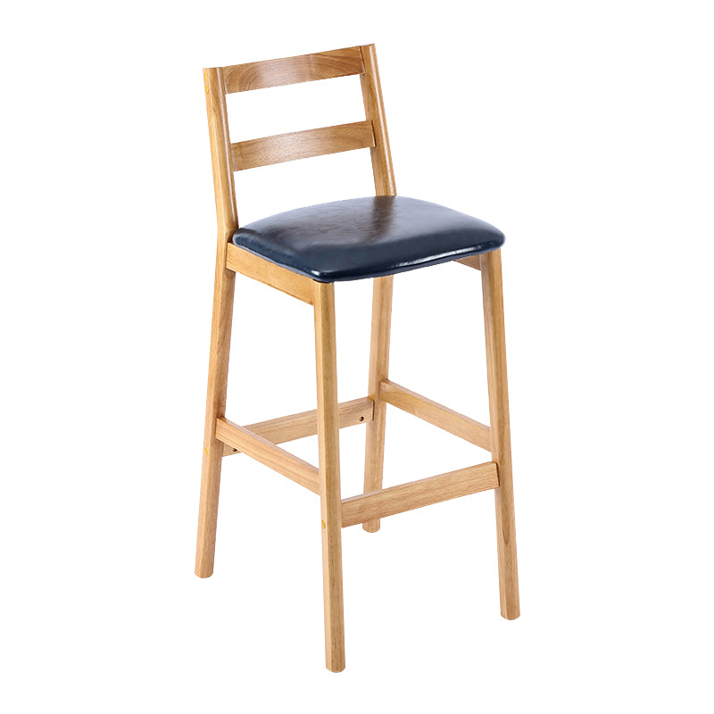 Comptoir et tabouret de bar en bois massif moderne Tabouret de bar à dossier bas avec pieds en bois