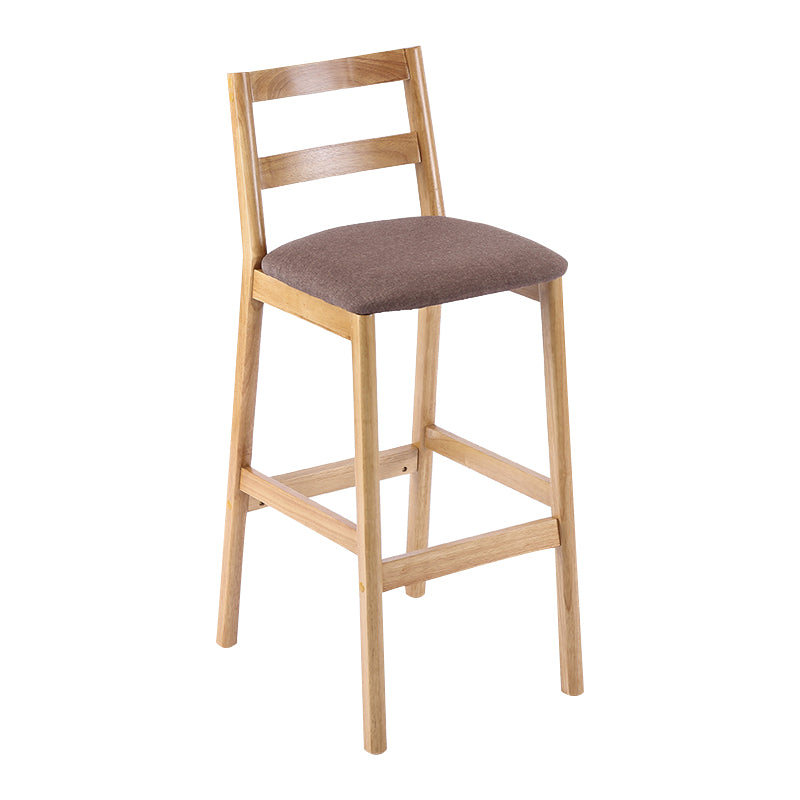 Comptoir et tabouret de bar en bois massif moderne Tabouret de bar à dossier bas avec pieds en bois