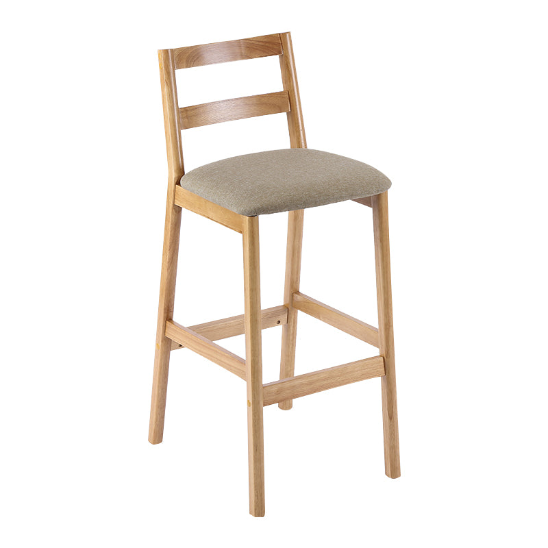 Comptoir et tabouret de bar en bois massif moderne Tabouret de bar à dossier bas avec pieds en bois