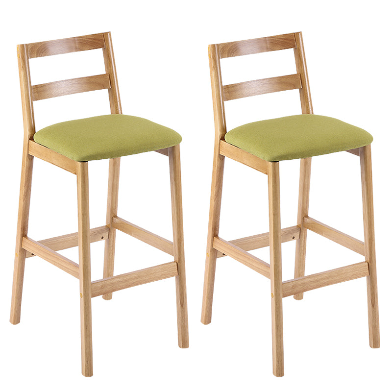 Comptoir et tabouret de bar en bois massif moderne Tabouret de bar à dossier bas avec pieds en bois