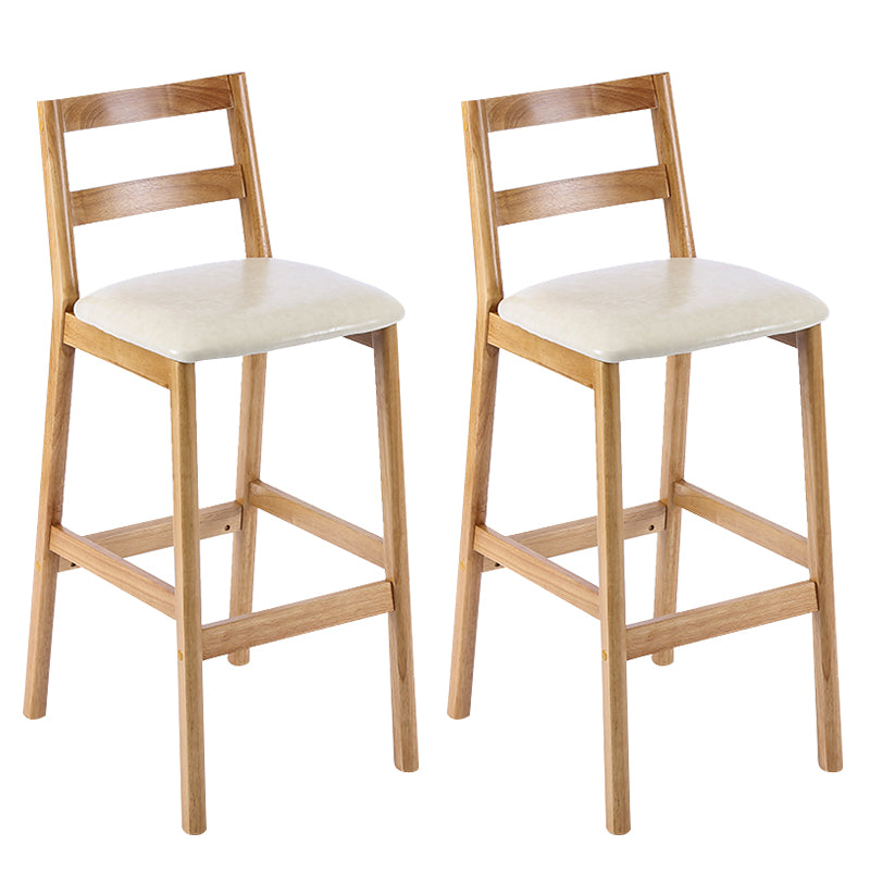 Comptoir et tabouret de bar en bois massif moderne Tabouret de bar à dossier bas avec pieds en bois