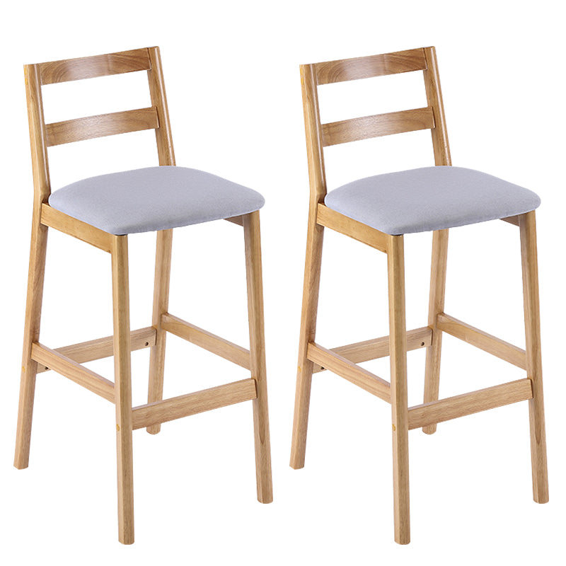 Comptoir et tabouret de bar en bois massif moderne Tabouret de bar à dossier bas avec pieds en bois
