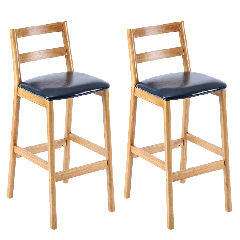Comptoir et tabouret de bar en bois massif moderne Tabouret de bar à dossier bas avec pieds en bois