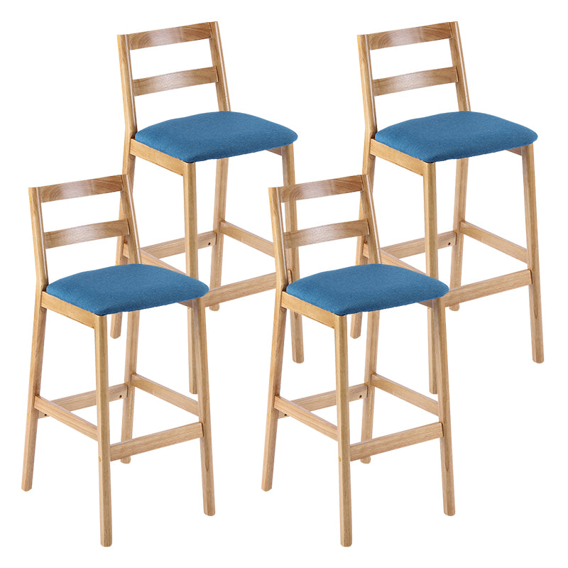 Comptoir et tabouret de bar en bois massif moderne Tabouret de bar à dossier bas avec pieds en bois