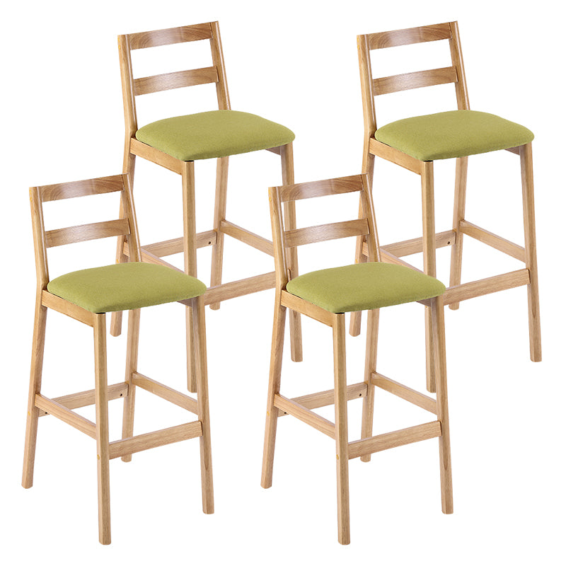 Comptoir et tabouret de bar en bois massif moderne Tabouret de bar à dossier bas avec pieds en bois