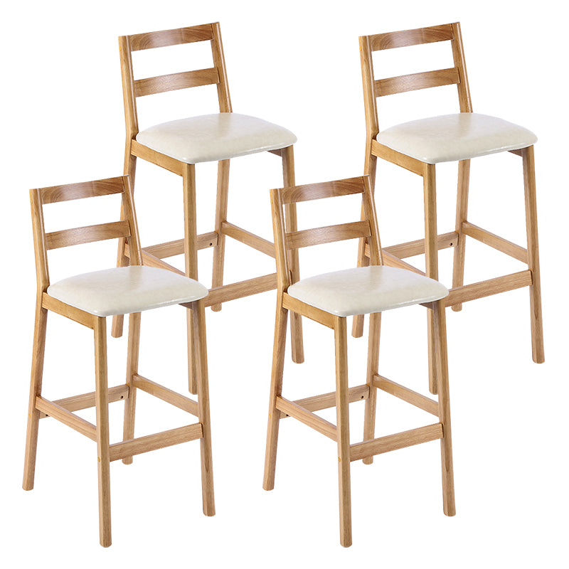 Comptoir et tabouret de bar en bois massif moderne Tabouret de bar à dossier bas avec pieds en bois