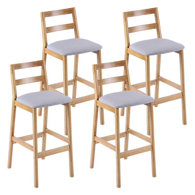 Comptoir et tabouret de bar en bois massif moderne Tabouret de bar à dossier bas avec pieds en bois