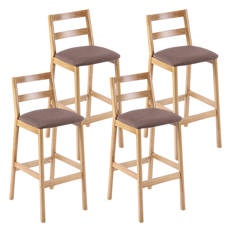 Comptoir et tabouret de bar en bois massif moderne Tabouret de bar à dossier bas avec pieds en bois
