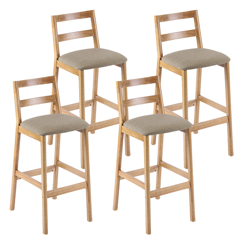 Comptoir et tabouret de bar en bois massif moderne Tabouret de bar à dossier bas avec pieds en bois