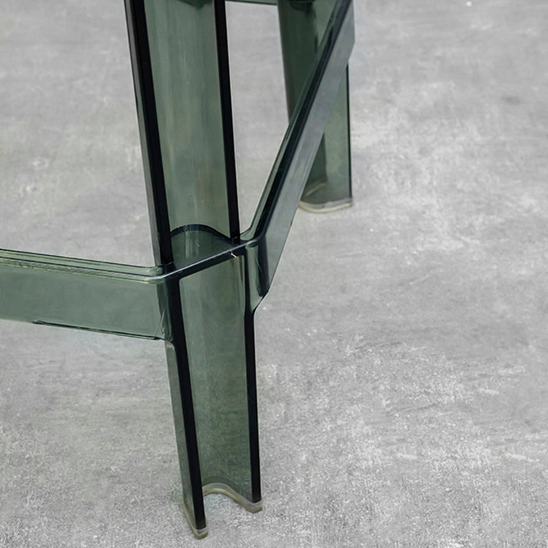 Taburete de bar de plástico sin respaldo moderno, reposapiés, taburete interior apilable cuadrado