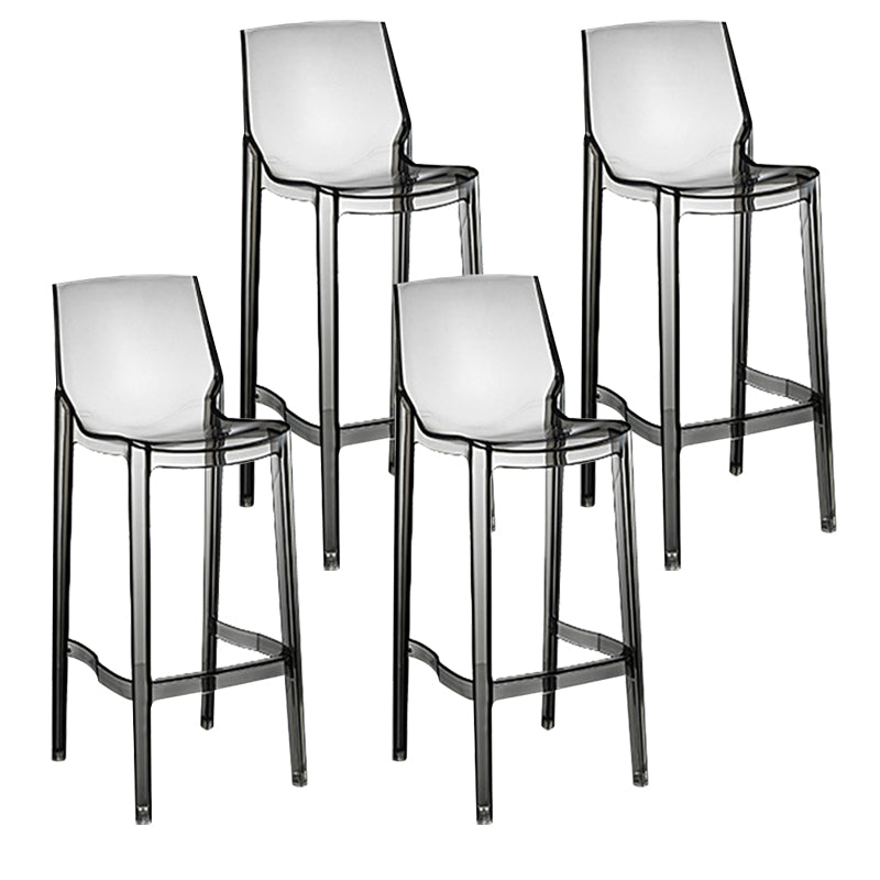 Taburete contemporáneo de la barra de la barra sin brazo Taburete de barra baja con reposapiés (juego de 4)