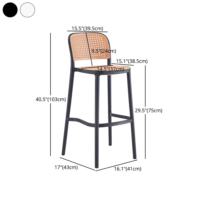 Zeitgenössischer Barhocker Armless Plastik