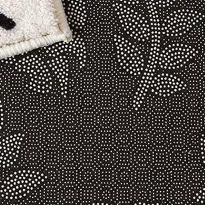 White Line Pattern Rug Polyester Modern Rug Washable Rug for Drawing Room