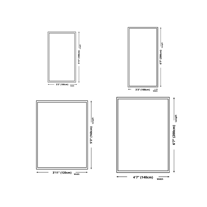 Simplicity Area Rug Abstract Rug Stain Resistant Anti-Slip Carpet for Room