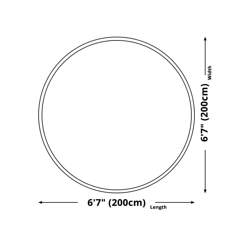 Modern Living Room Rug Round Polyester Rug Anti-Slip Backing Rug for Living Room