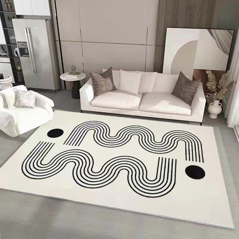 Modern Abstract Rug Indoor Rug Non-Slip Backing Area Carpet for Living Room