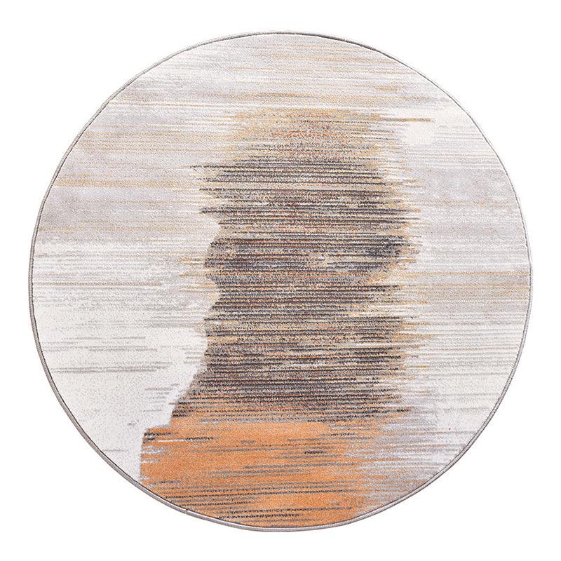 Simplicity Area Rug Abstract Round Rug Polyester Washable Rug for Home Decor