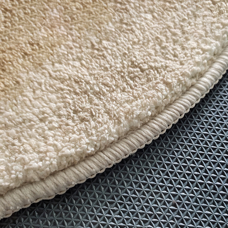 Beige Rug Polyster Area Carpet Non-Slip Backing Easy Care Indoor Rug for Home Decor