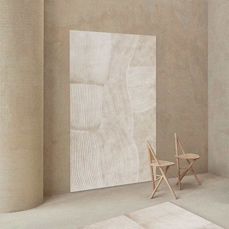 Area Rug Minimalist Carpet Polyester Anti-Slip Backing Rug for Sitting Room