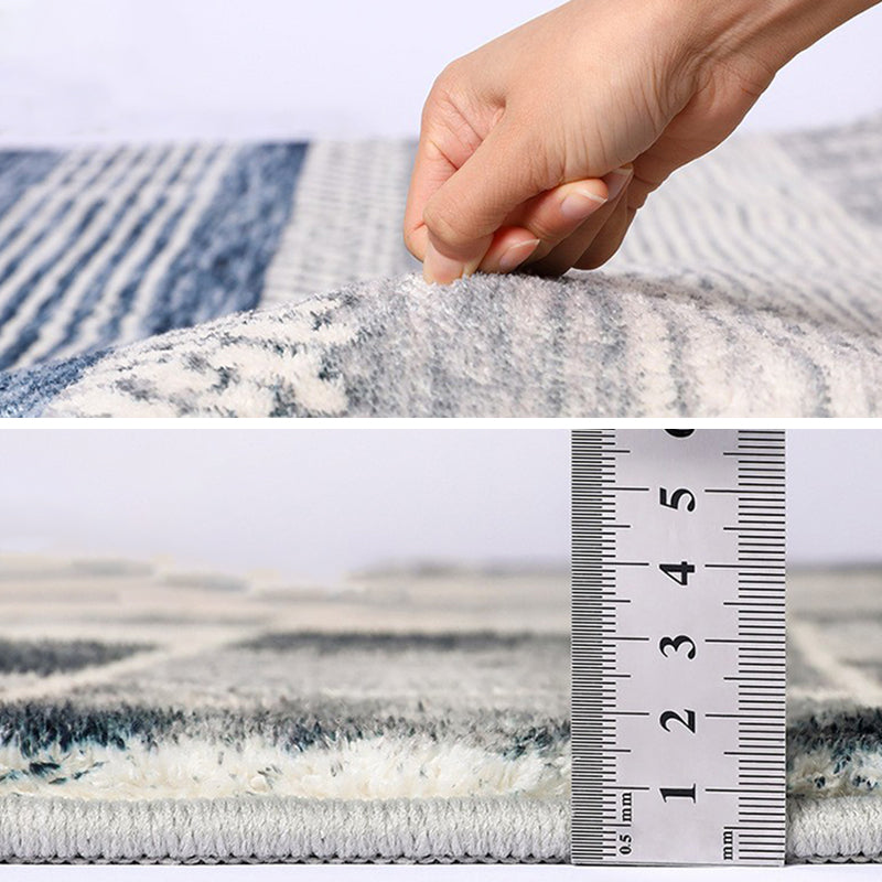Area Rug Minimalist Carpet Polyester Anti-Slip Backing Rug for Sitting Room