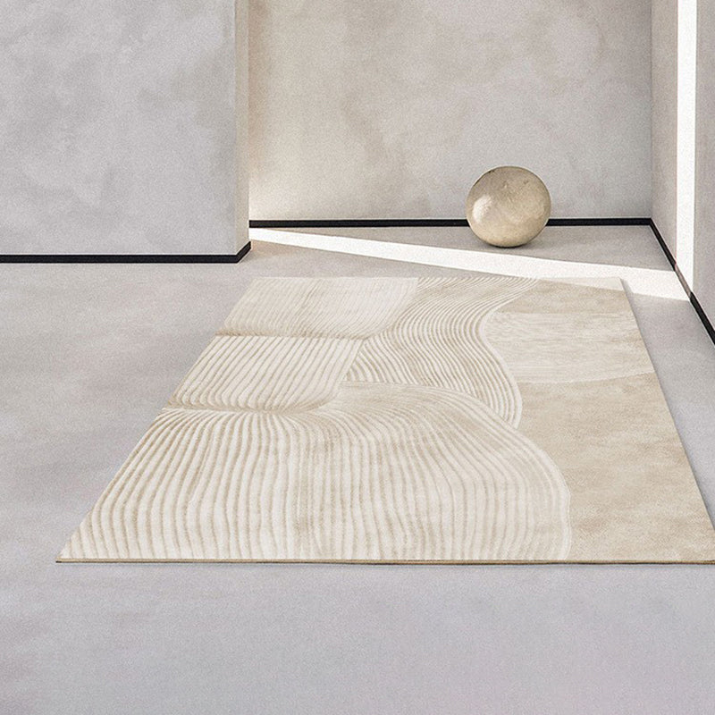 Area Rug Minimalist Carpet Polyester Anti-Slip Backing Rug for Sitting Room
