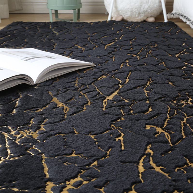 Alfombra gráfica de color púrpura poliéster simple alfombra de respaldo sin deslizamiento para dormitorio