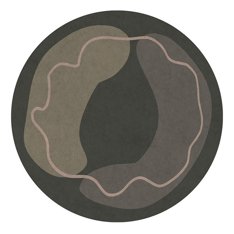 Light Green Nordic Rug Polyester Color Block Rug Stain Resistant Rug for Home Decor