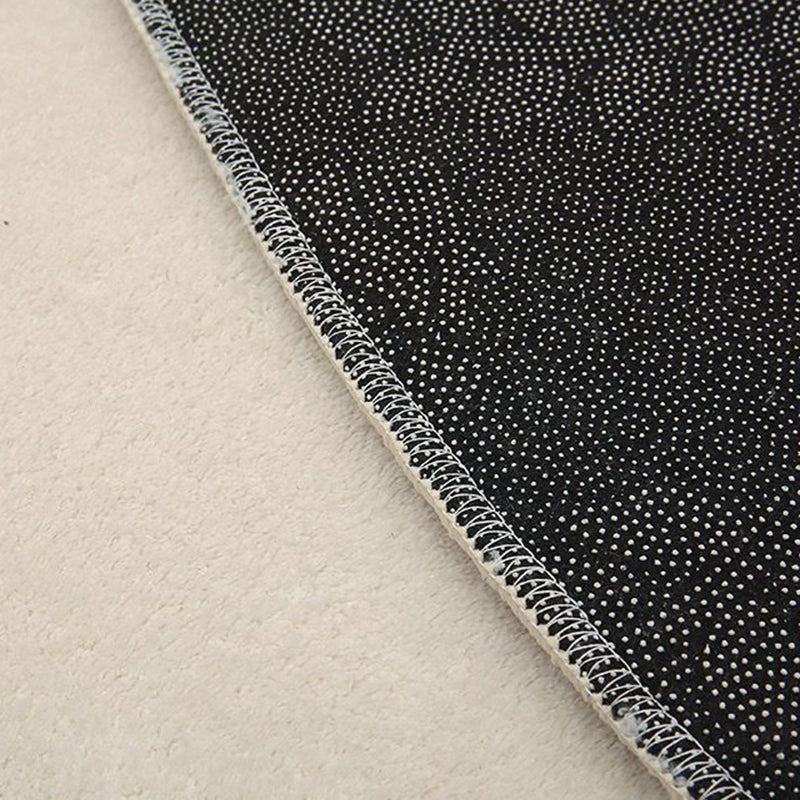 White Irregular Striped Rug Polyester Casual Rug Non-Slip Backing Rug for Drawing Room