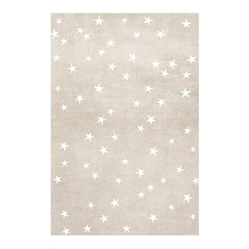 Navy Star Rug Polyester Modern Rug Stain Resistant Rug for Home Decoration