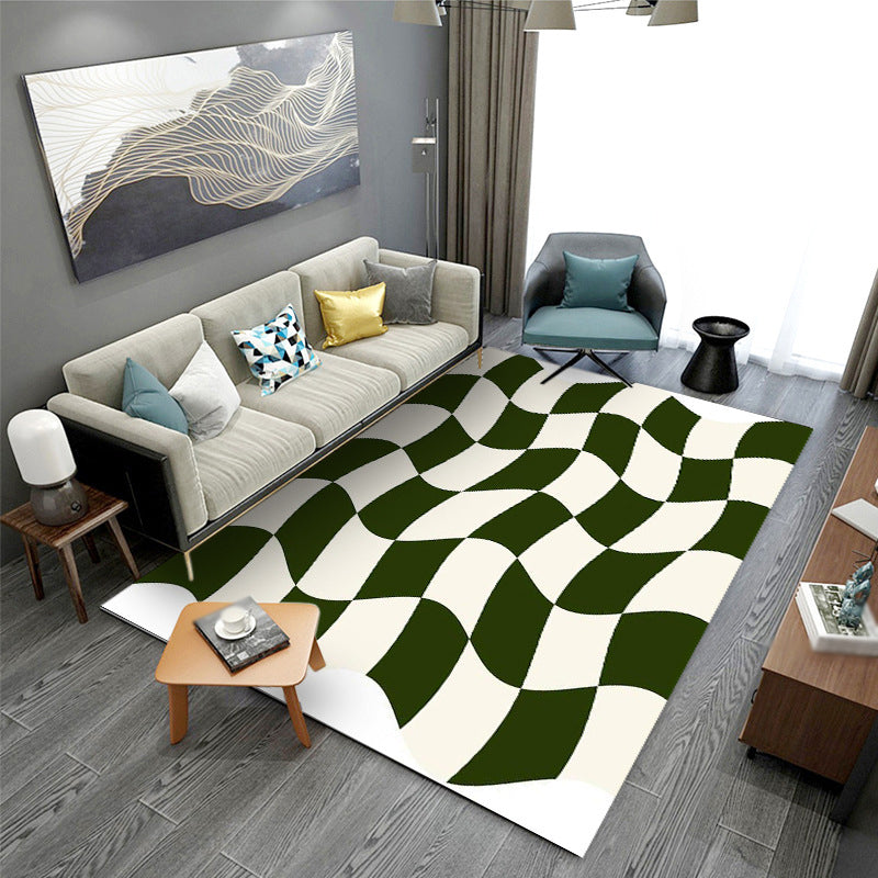 Nordic Indoor Rug Polyester Rug Anti-Slip Backing Carpet for Living Room Bedroom