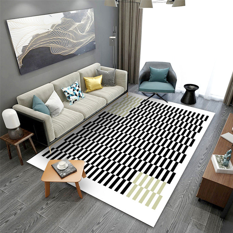 Nordic Indoor Rug Polyester Rug Anti-Slip Backing Carpet for Living Room Bedroom