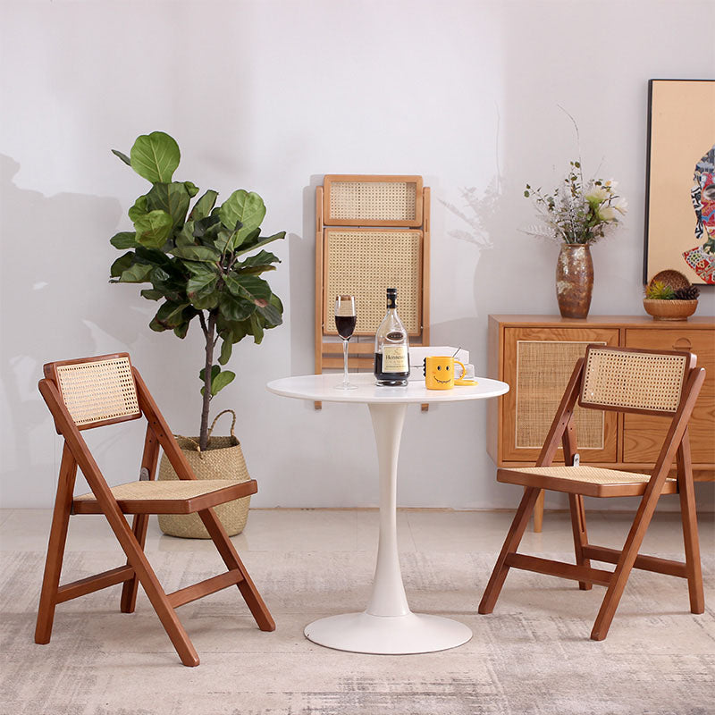 Silla de madera de haya de estilo tradicional, silla de cocina individual con respaldo abierto