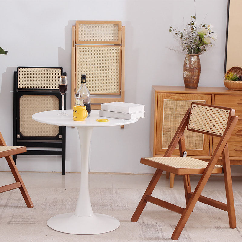Silla de madera de haya de estilo tradicional, silla de cocina individual con respaldo abierto