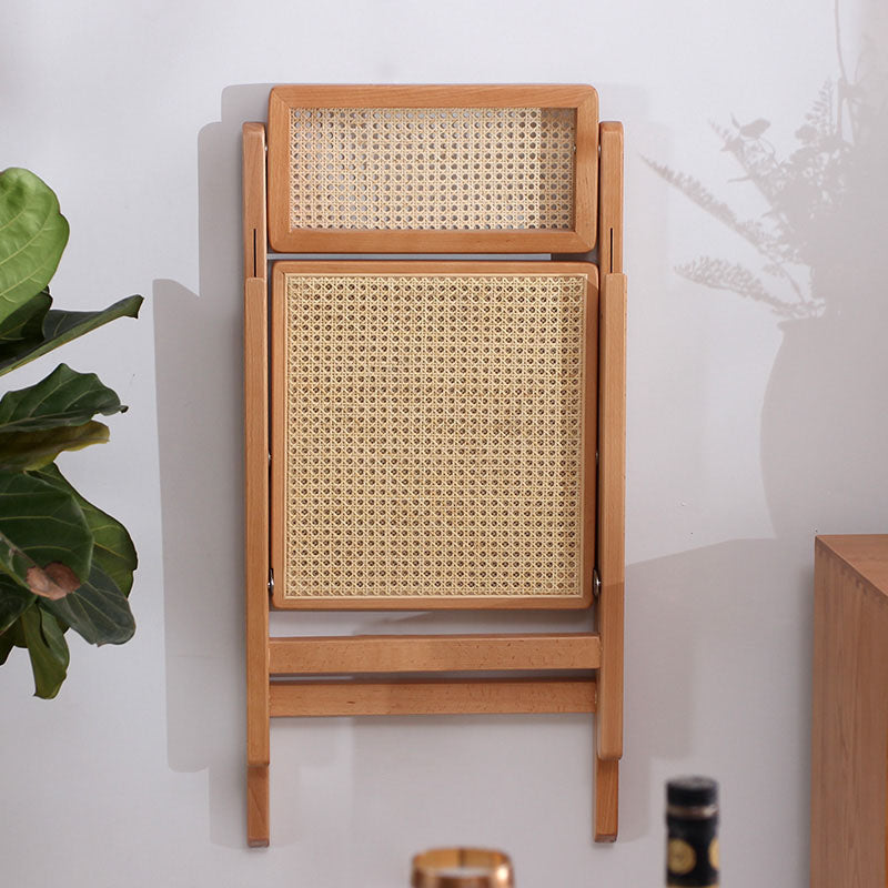 Silla de madera de haya de estilo tradicional, silla de cocina individual con respaldo abierto