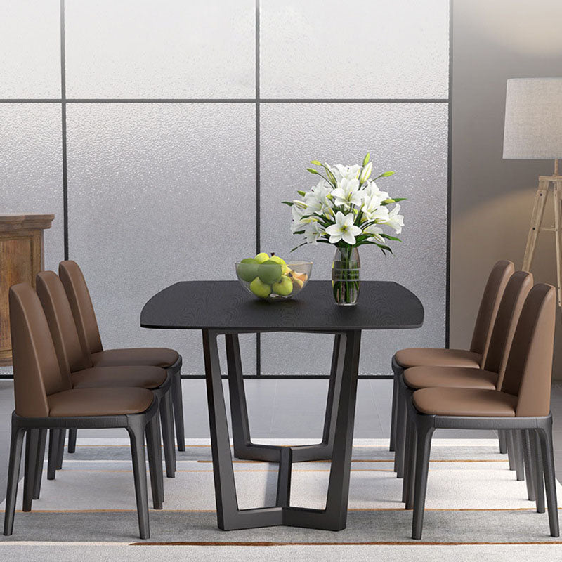Silla auxiliar industrial para interiores, silla de comedor tapizada de madera con respaldo macizo (juego de 2)