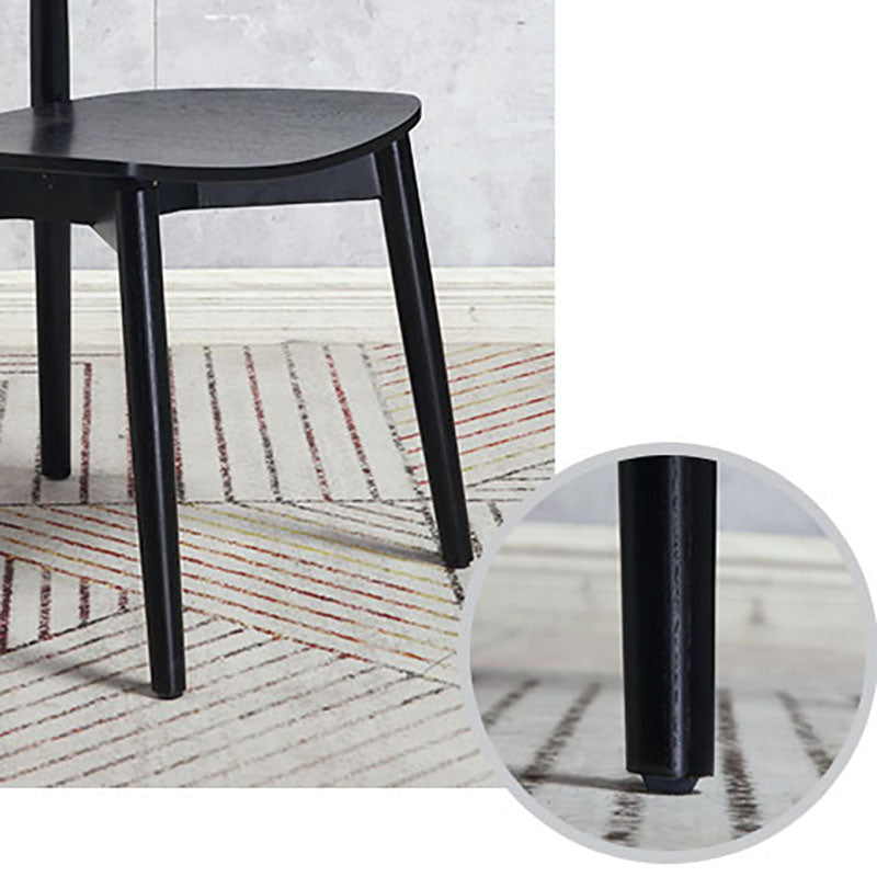 Sillas de comedor de madera estilo moderno Silla auxiliar de comedor con respaldo abierto (juego de 2)