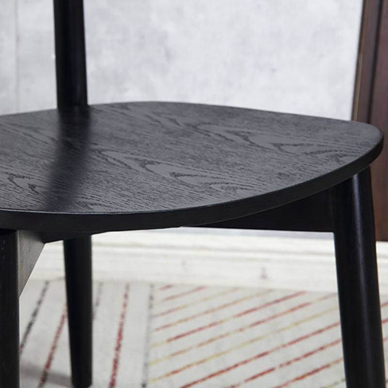 Sillas de comedor de madera estilo moderno Silla auxiliar de comedor con respaldo abierto (juego de 2)