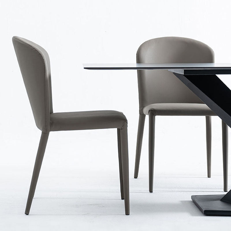 Silla lateral de comedor industrial de metal Silla lateral con respaldo de orejas para comedor (juego de 2)