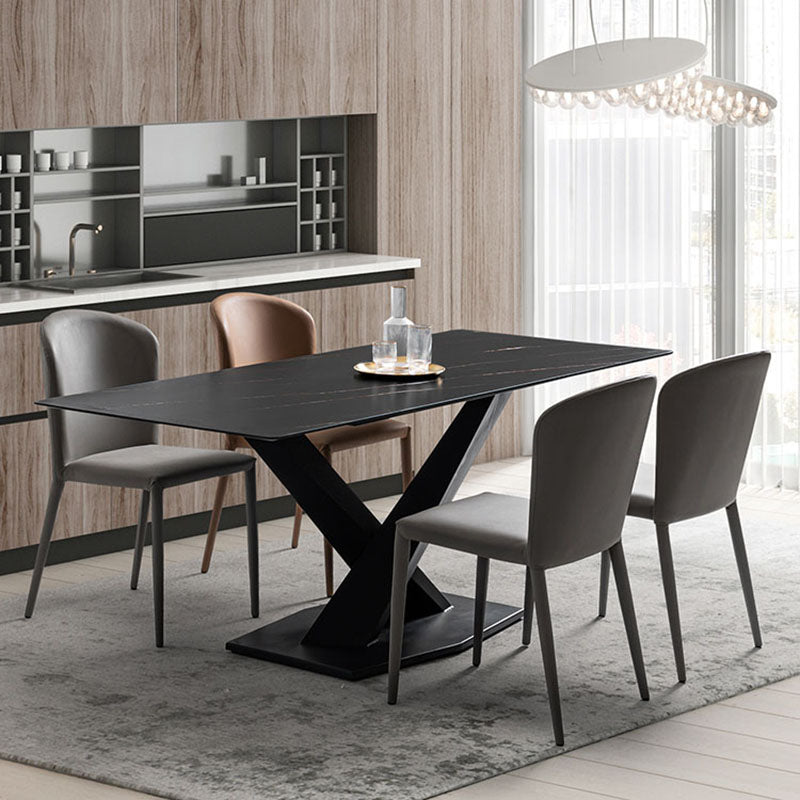 Silla lateral de comedor industrial de metal Silla lateral con respaldo de orejas para comedor (juego de 2)