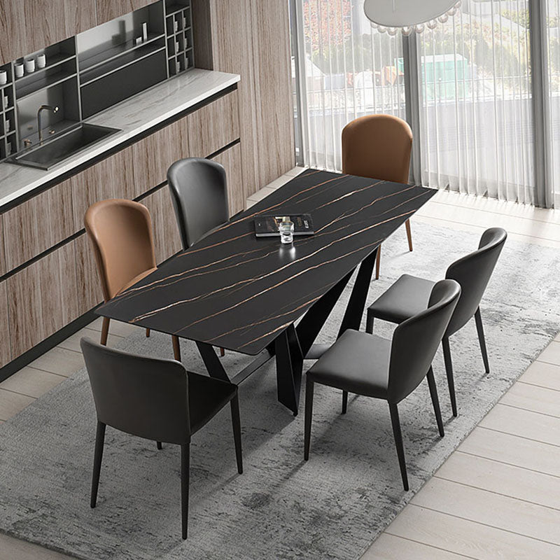 Silla lateral de comedor industrial de metal Silla lateral con respaldo de orejas para comedor (juego de 2)