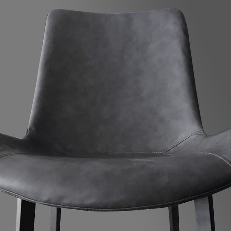 Silla auxiliar de comedor de metal industrial Silla de comedor con respaldo sólido (juego de 2)