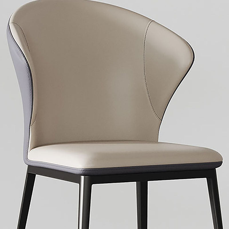 Juego de sillas de metal de estilo industrial, silla lateral con respaldo orejero para cocina y comedor (juego de 2)
