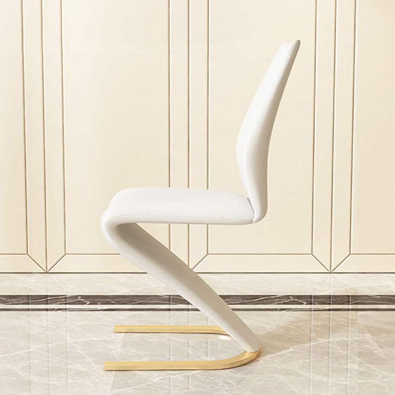 Chaises de salle à manger en similicuir de style scandinave, chaise à dossier solide pour cuisine (Ensemble de 2)
