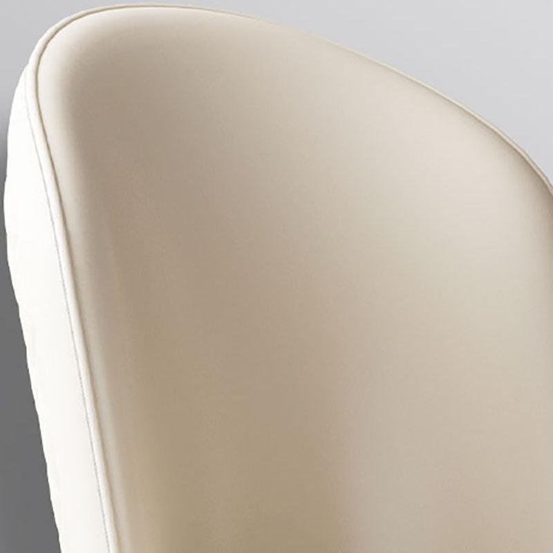 Silla de comedor de metal de estilo escandinavo, silla de comedor sin brazos con respaldo sólido (juego de 2)