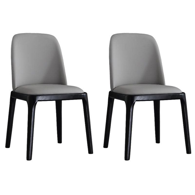 Silla auxiliar de cuero industrial para el hogar Silla de comedor sin brazos Parsons (juego de 2)