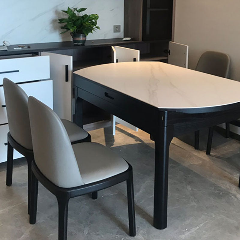Silla auxiliar de cuero industrial para el hogar Silla de comedor sin brazos Parsons (juego de 2)