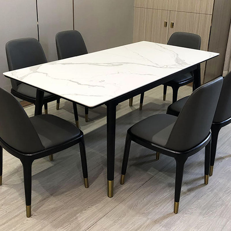 Silla auxiliar de cuero industrial para el hogar Silla de comedor sin brazos Parsons (juego de 2)
