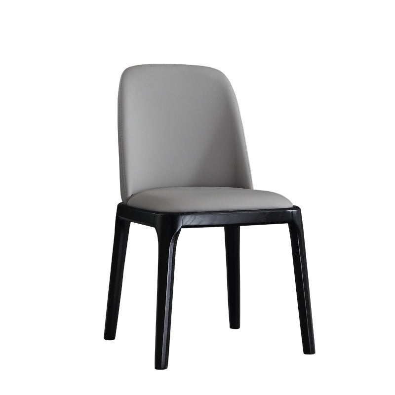 Silla auxiliar de cuero industrial para el hogar Silla de comedor sin brazos Parsons (juego de 2)