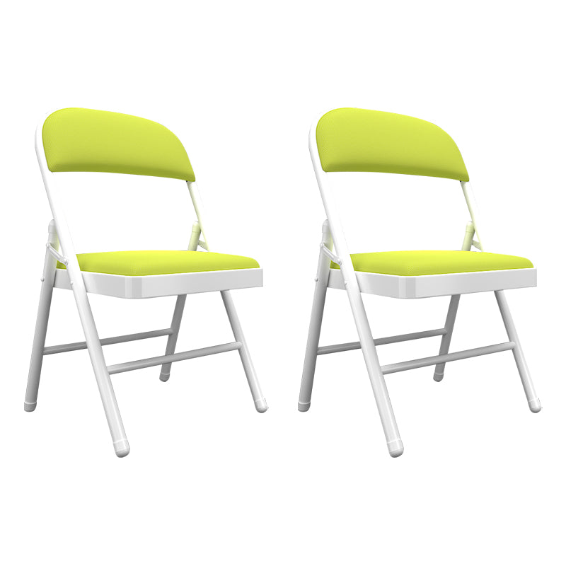 Sillas de comedor contemporáneas, sillas laterales plegables sin brazos con patas de metal para cocina